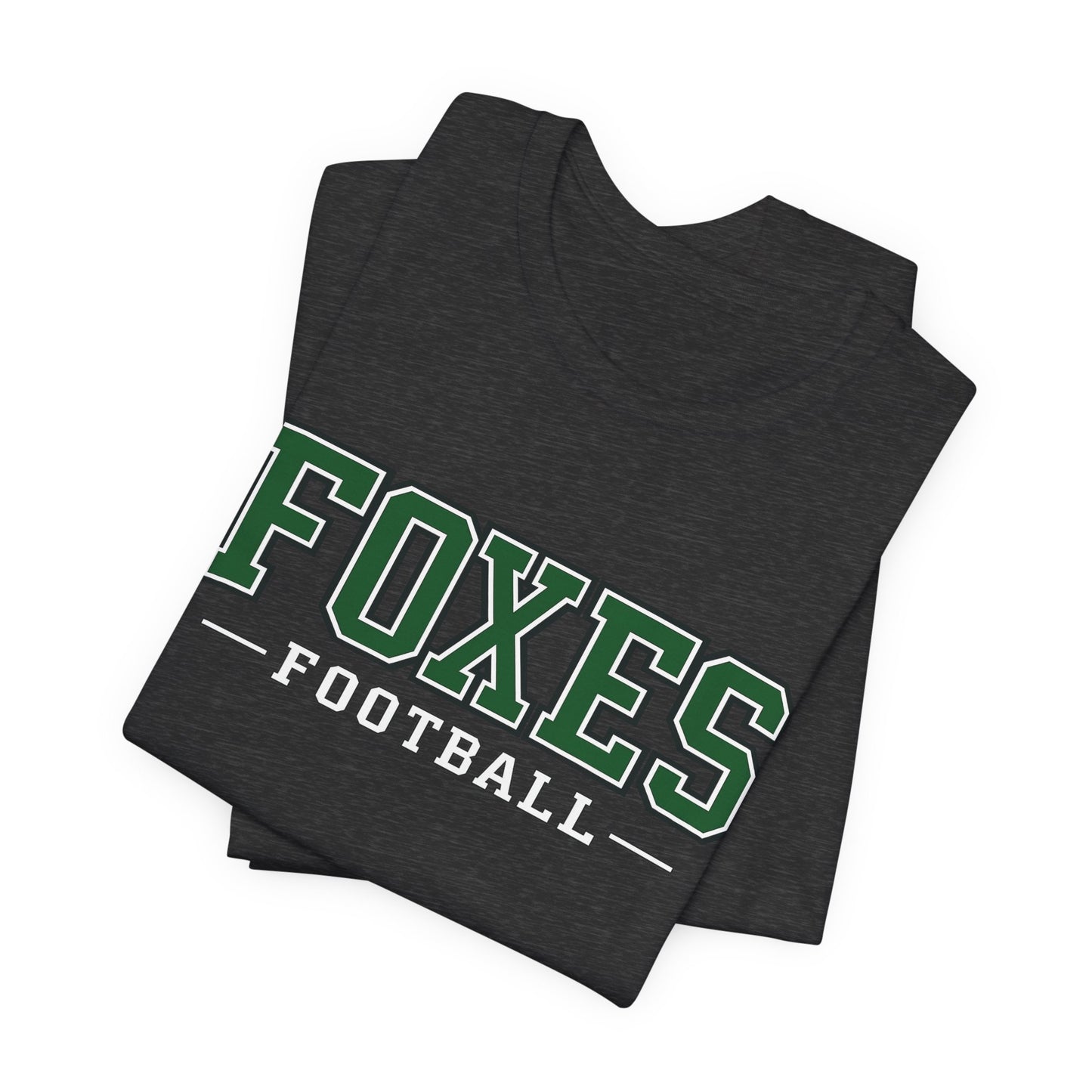 Foxes Football Tee — Green Collegiate Team Shirt