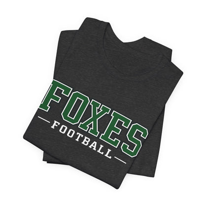 Foxes Football Tee — Green Collegiate Team Shirt