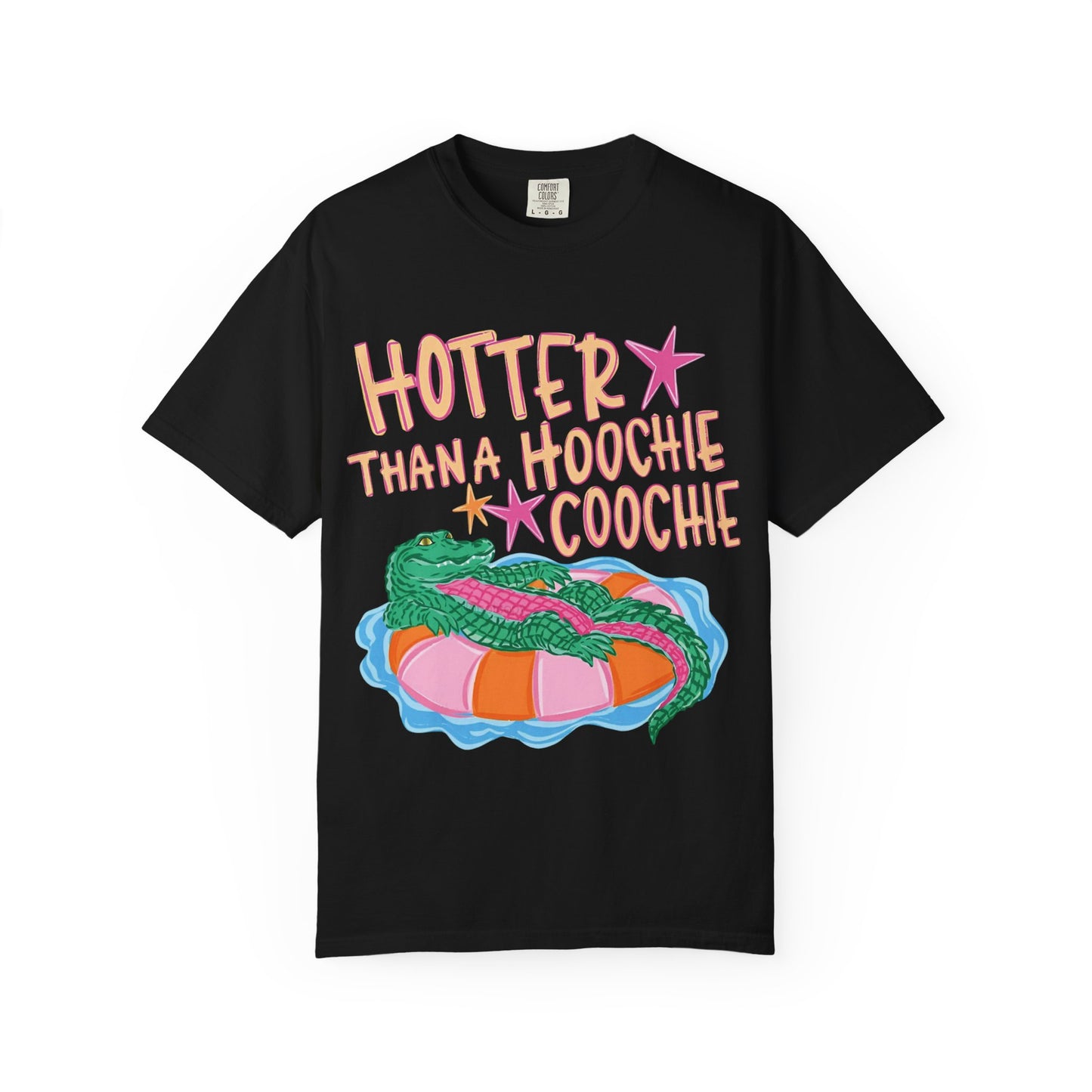 "Hotter Than a Hoochie Coochie" Alligator Pool Party Tee