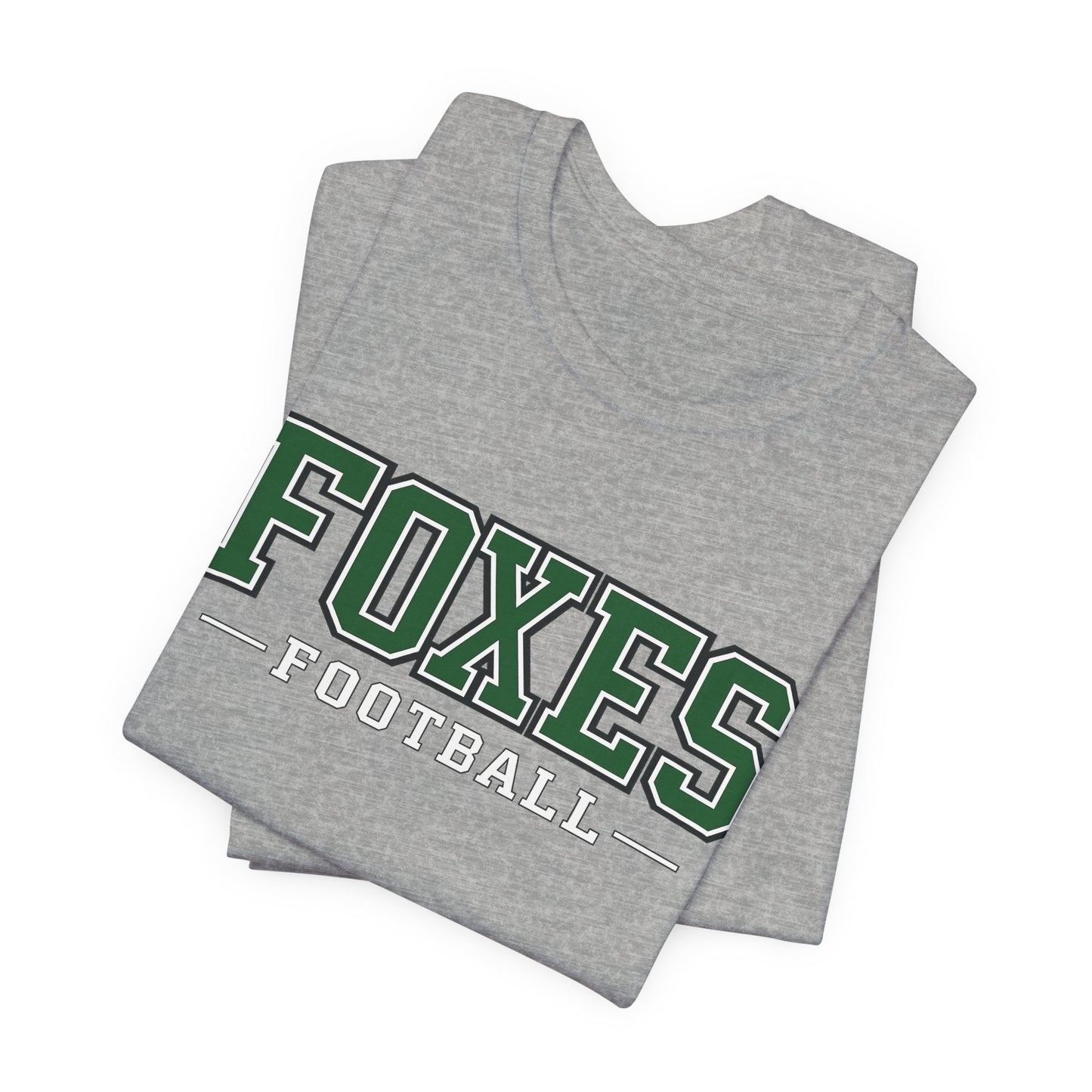 Foxes Football Tee — Green Collegiate Team Shirt