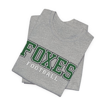 Foxes Football Tee — Green Collegiate Team Shirt