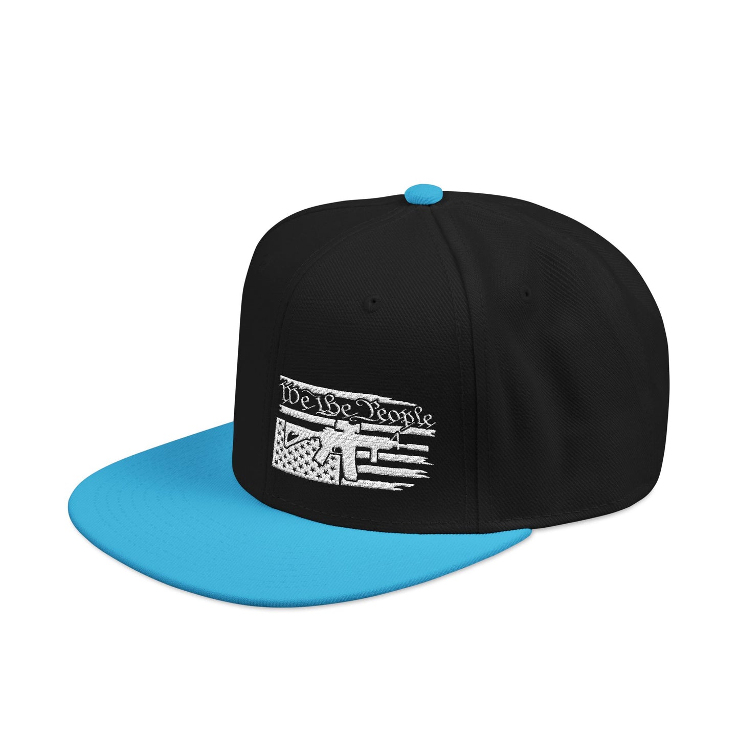 Embroidered Distressed Flag Snapback Hat