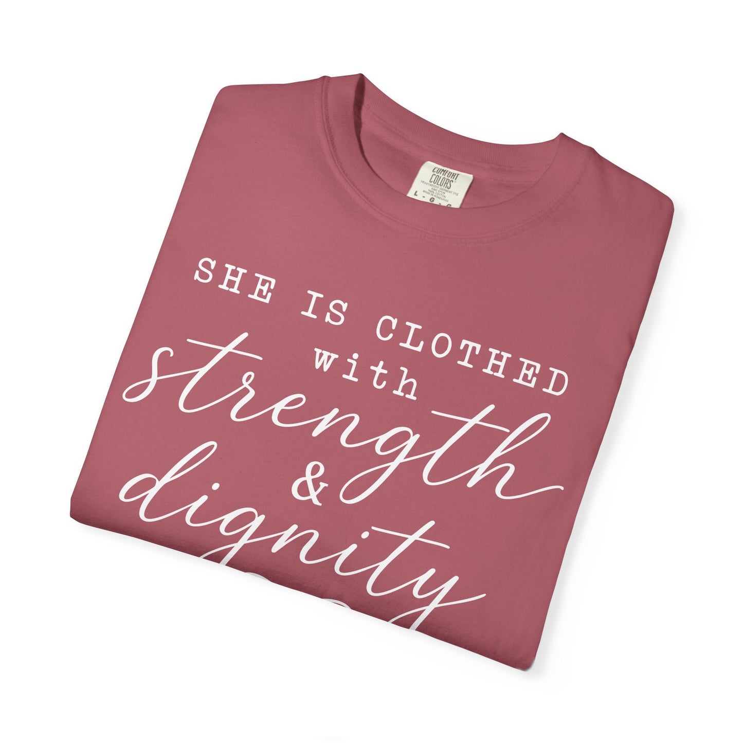 Clothed with Strength and Dignity - White Writing