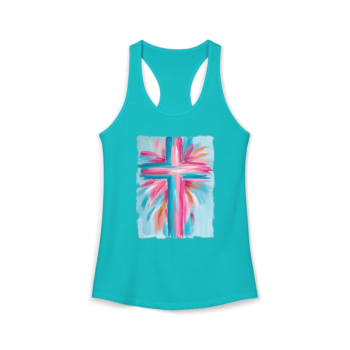 Watercolor Cross Racerback Tank
