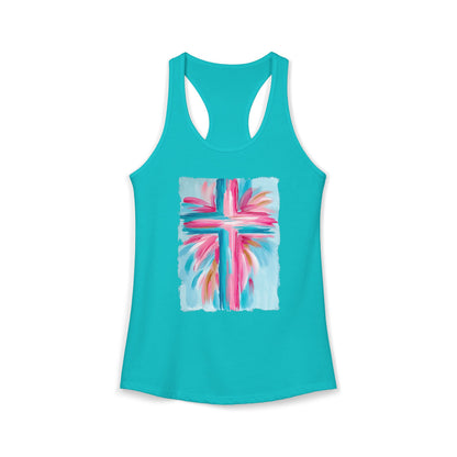 Watercolor Cross Racerback Tank