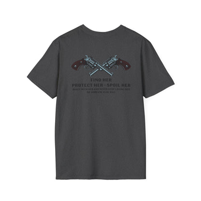 Mens Western Double Sided — "Find Her, Protect Her, Spoil Her"