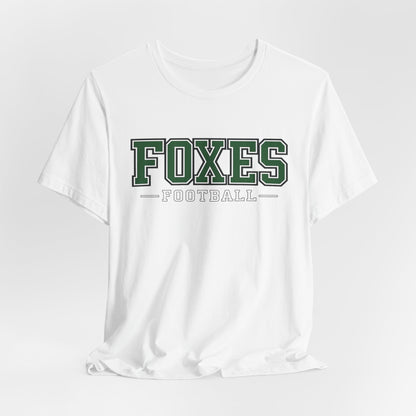 Foxes Football Tee — Green Collegiate Team Shirt