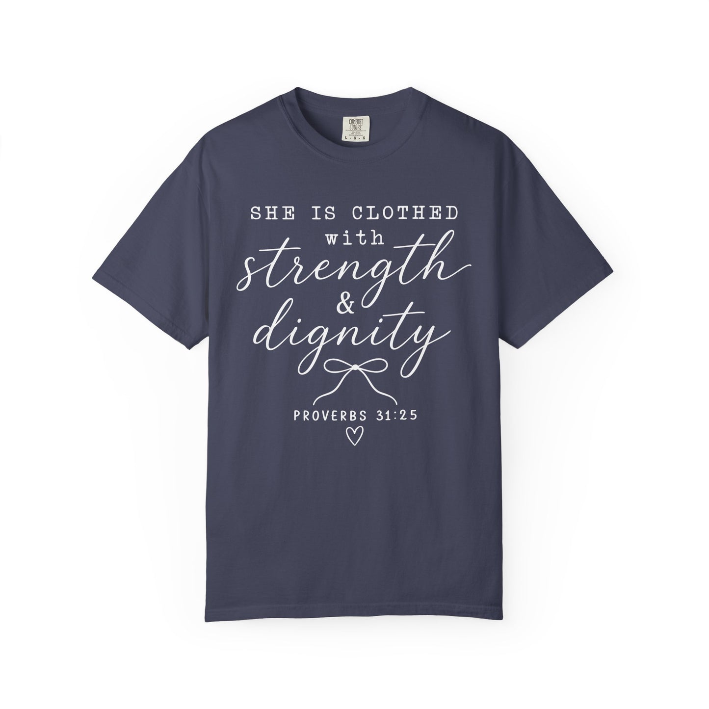 Clothed with Strength and Dignity - White Writing