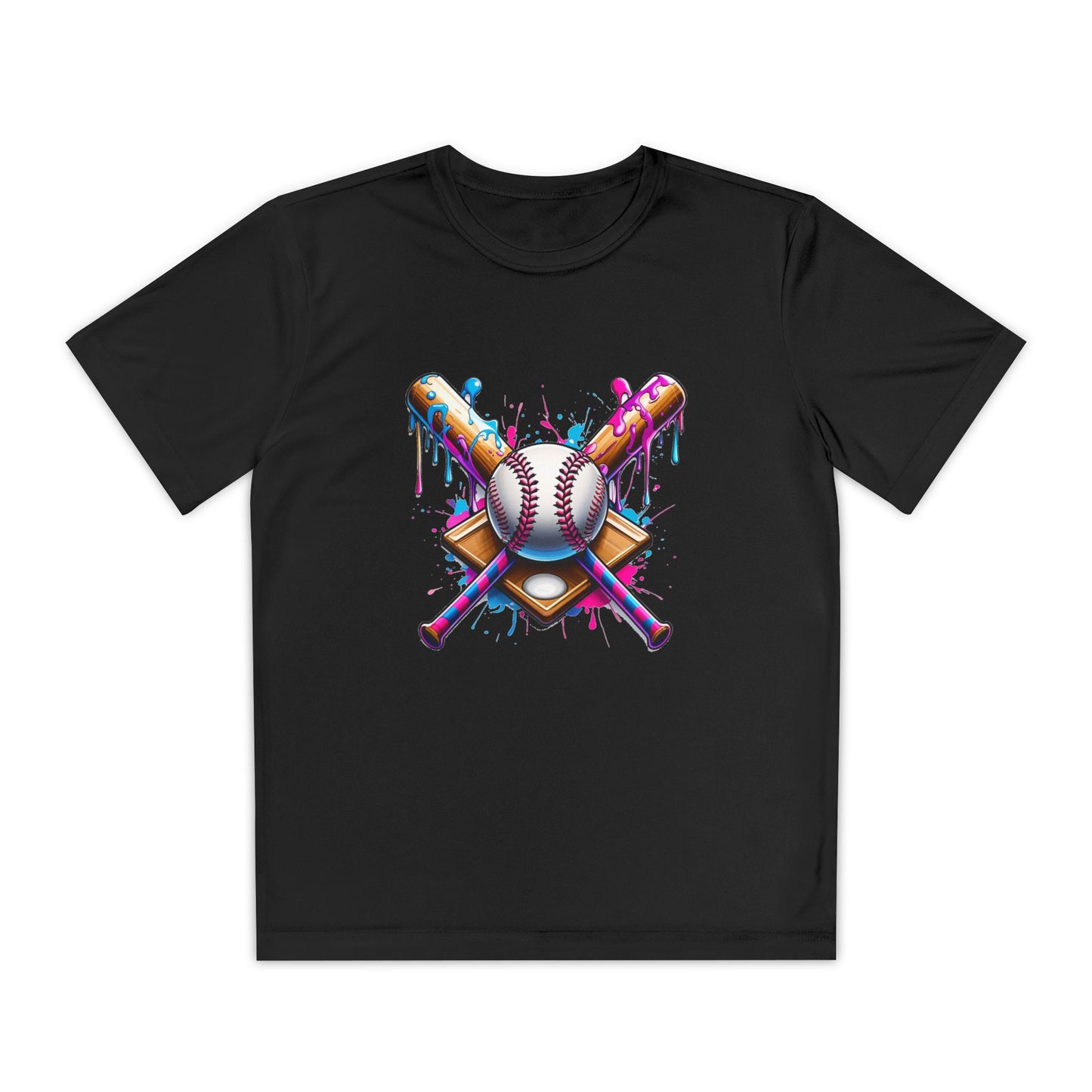 Colorful Drip Baseball Boys Tee
