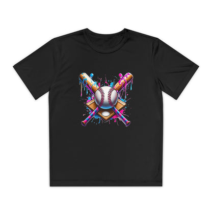 Colorful Drip Baseball Boys Tee