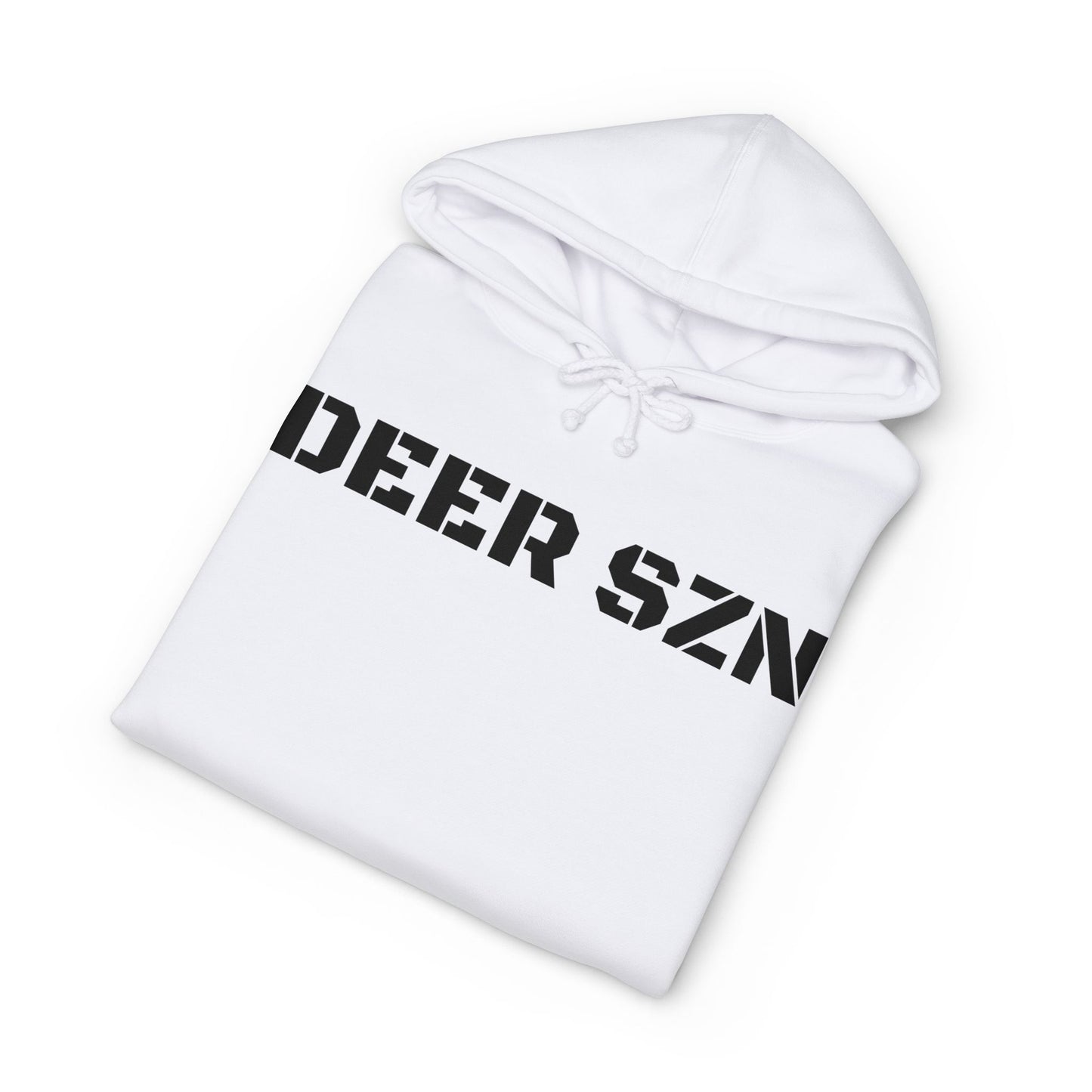 Deer SZN Hoodie - Camo Text Hunting Sweatshirt