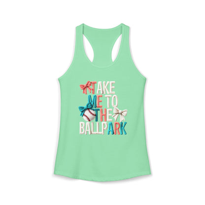 Take me to The Ballpark Racerback Tank