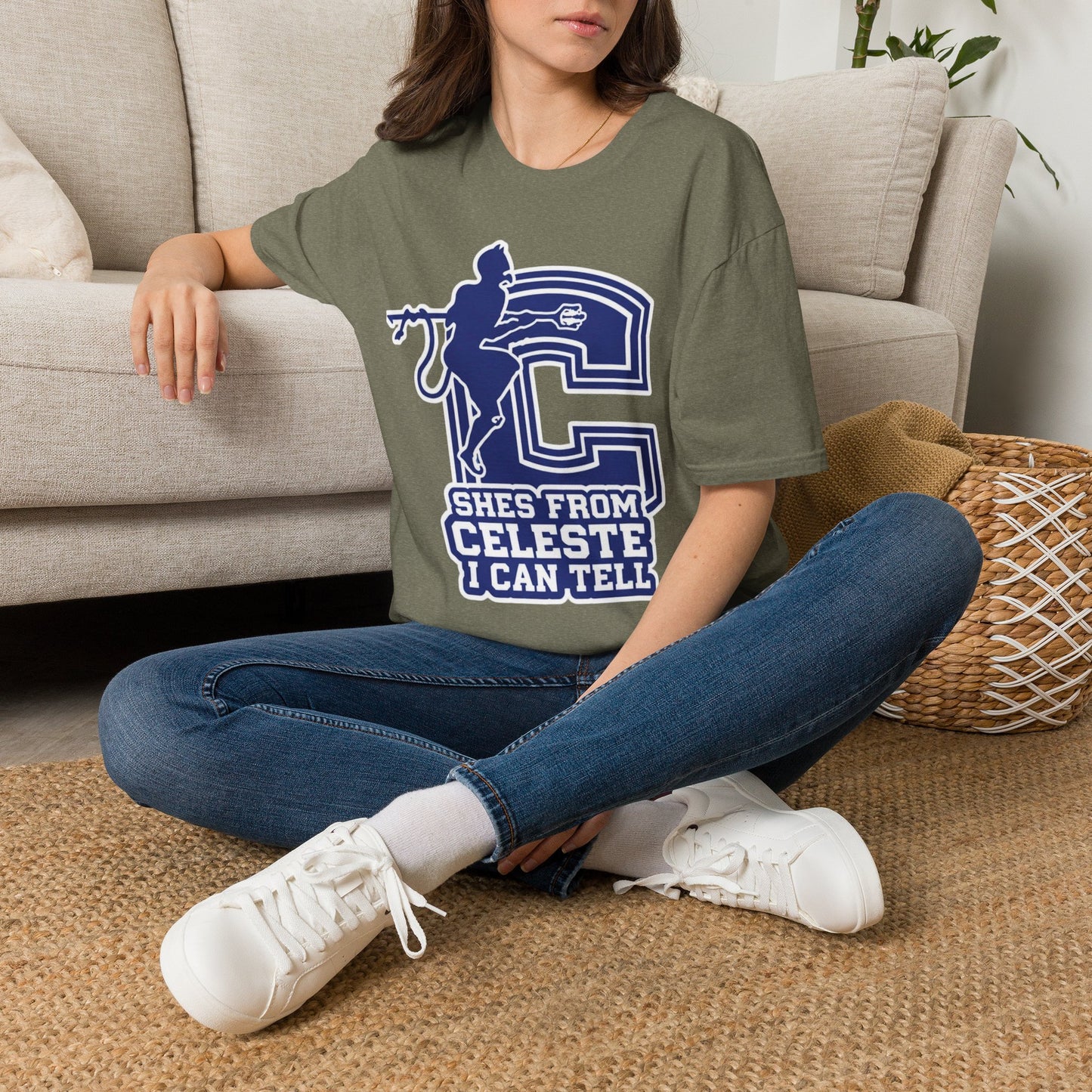 Celeste Cheer T-Shirt — "She's From Celeste I Can Tell" Graphic Tee
