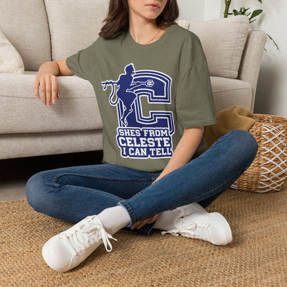 Celeste Cheer T-Shirt — "She's From Celeste I Can Tell" Graphic Tee