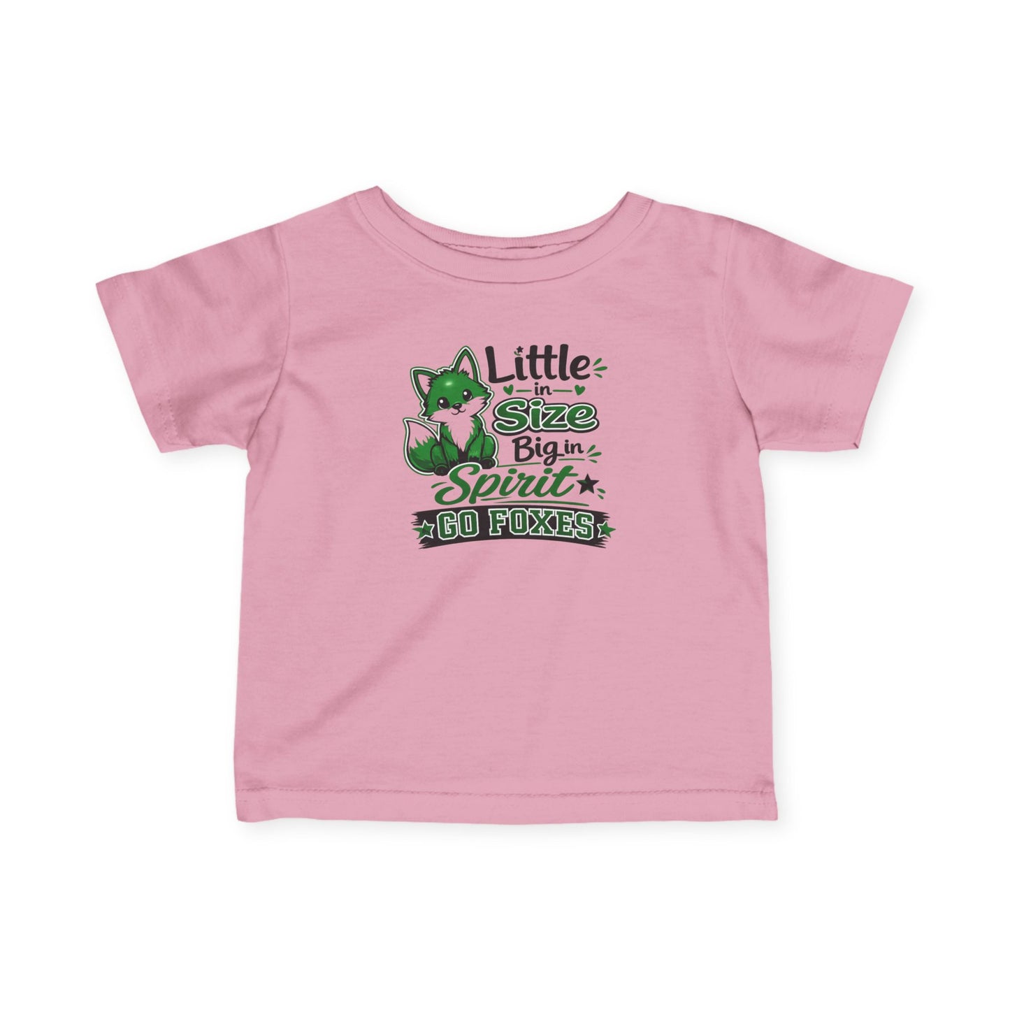 Infant Tee - "Little in Size Big in Spirit" Green Fox Baby Shirt