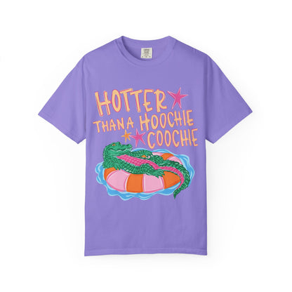 "Hotter Than a Hoochie Coochie" Alligator Pool Party Tee