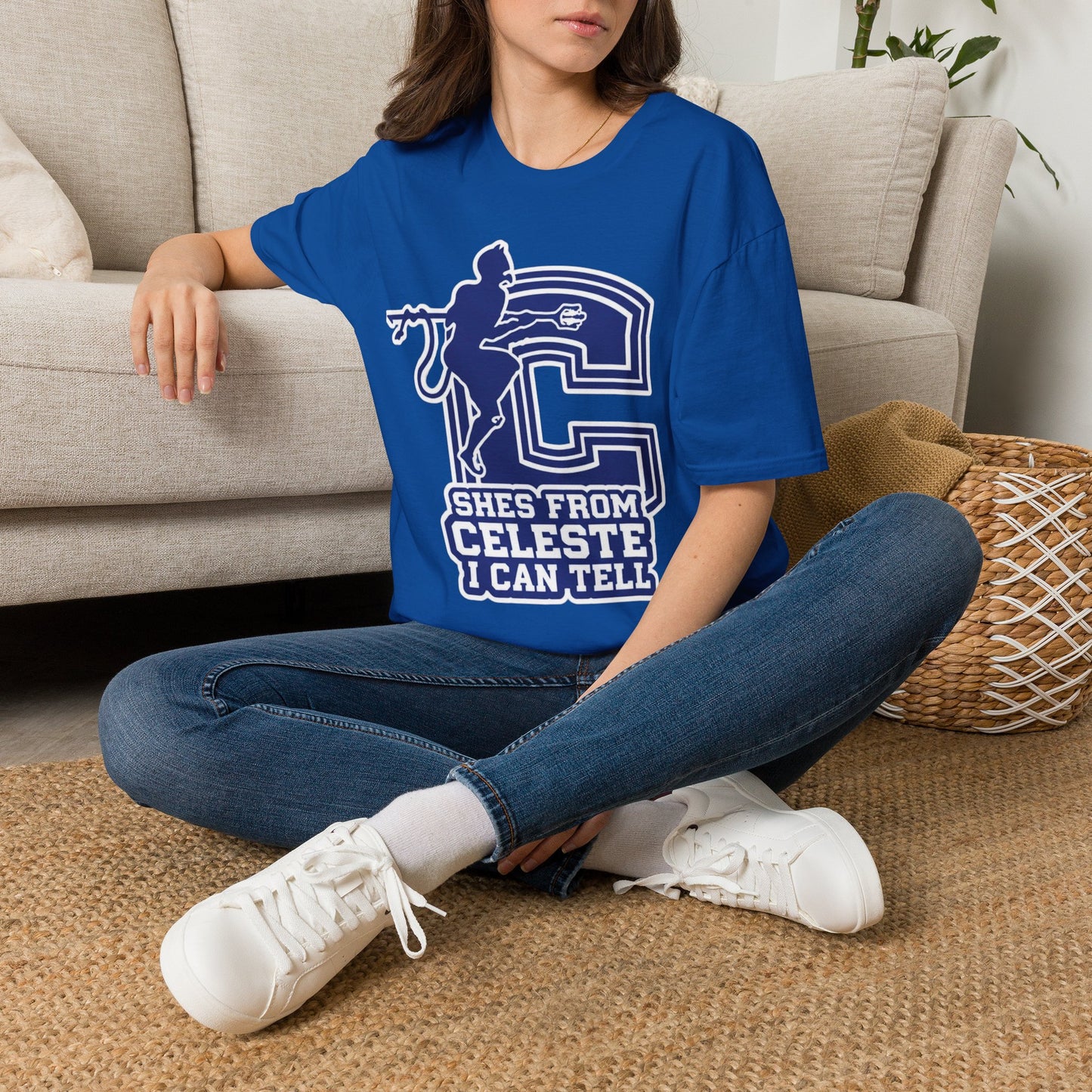 Celeste Cheer T-Shirt — "She's From Celeste I Can Tell" Graphic Tee