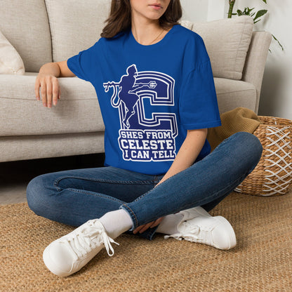 Celeste Cheer T-Shirt — "She's From Celeste I Can Tell" Graphic Tee