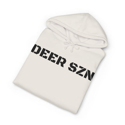 Deer SZN Hoodie - Camo Text Hunting Sweatshirt