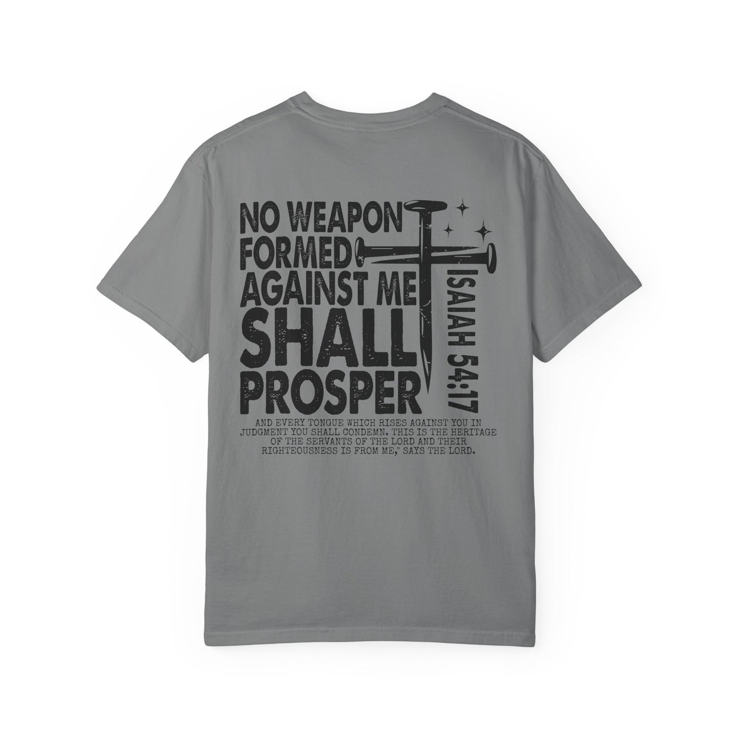 Isaiah 54:17 Faith Tee Front& Back