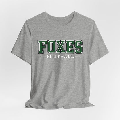Foxes Football Tee — Green Collegiate Team Shirt