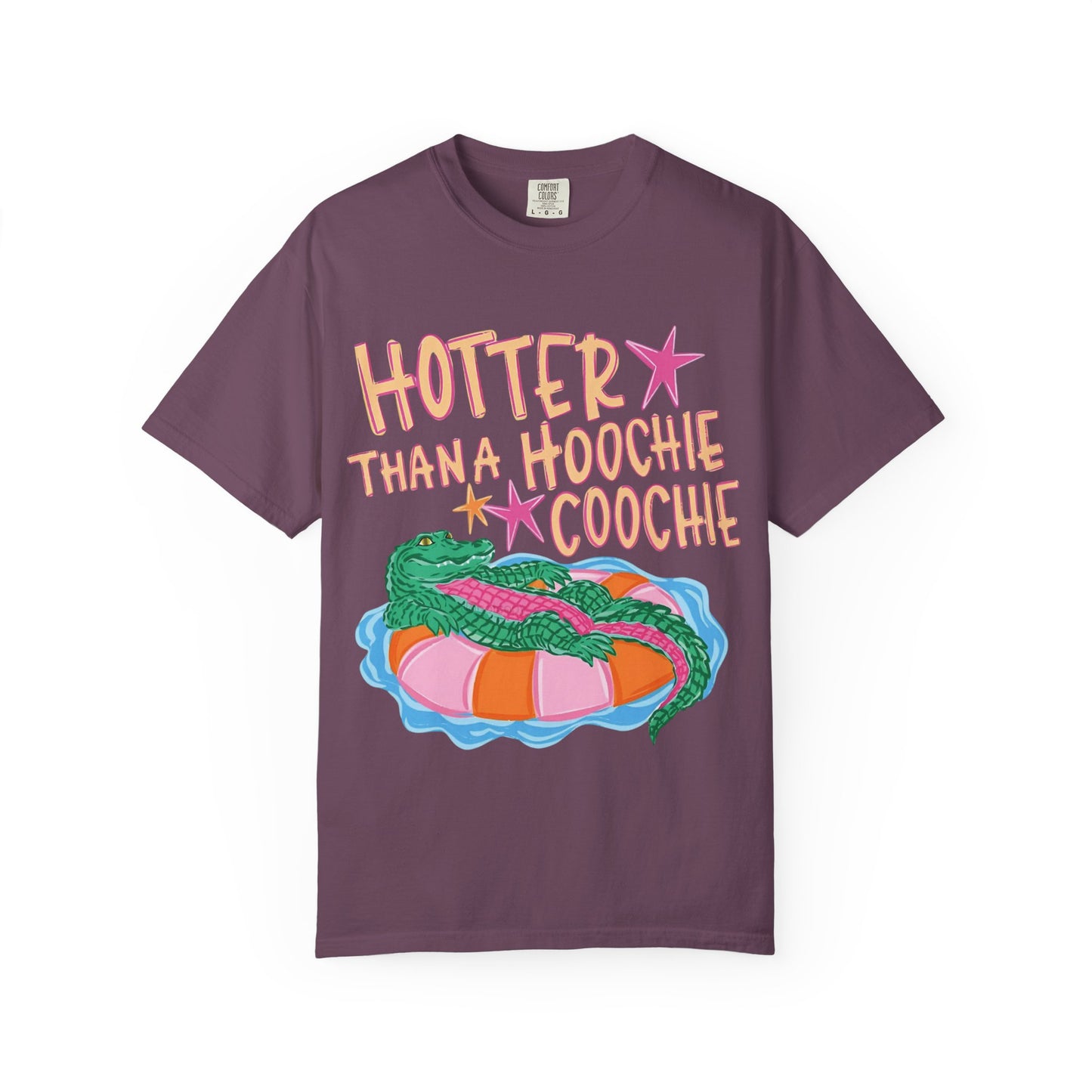 "Hotter Than a Hoochie Coochie" Alligator Pool Party Tee