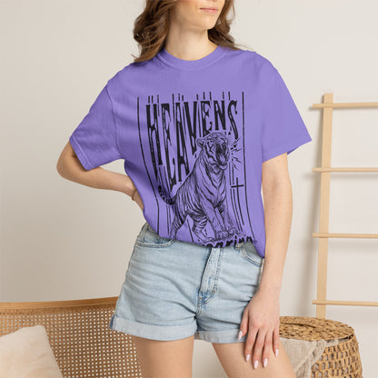 Heaven's Are Roaring Tiger Tee- Pink Writing