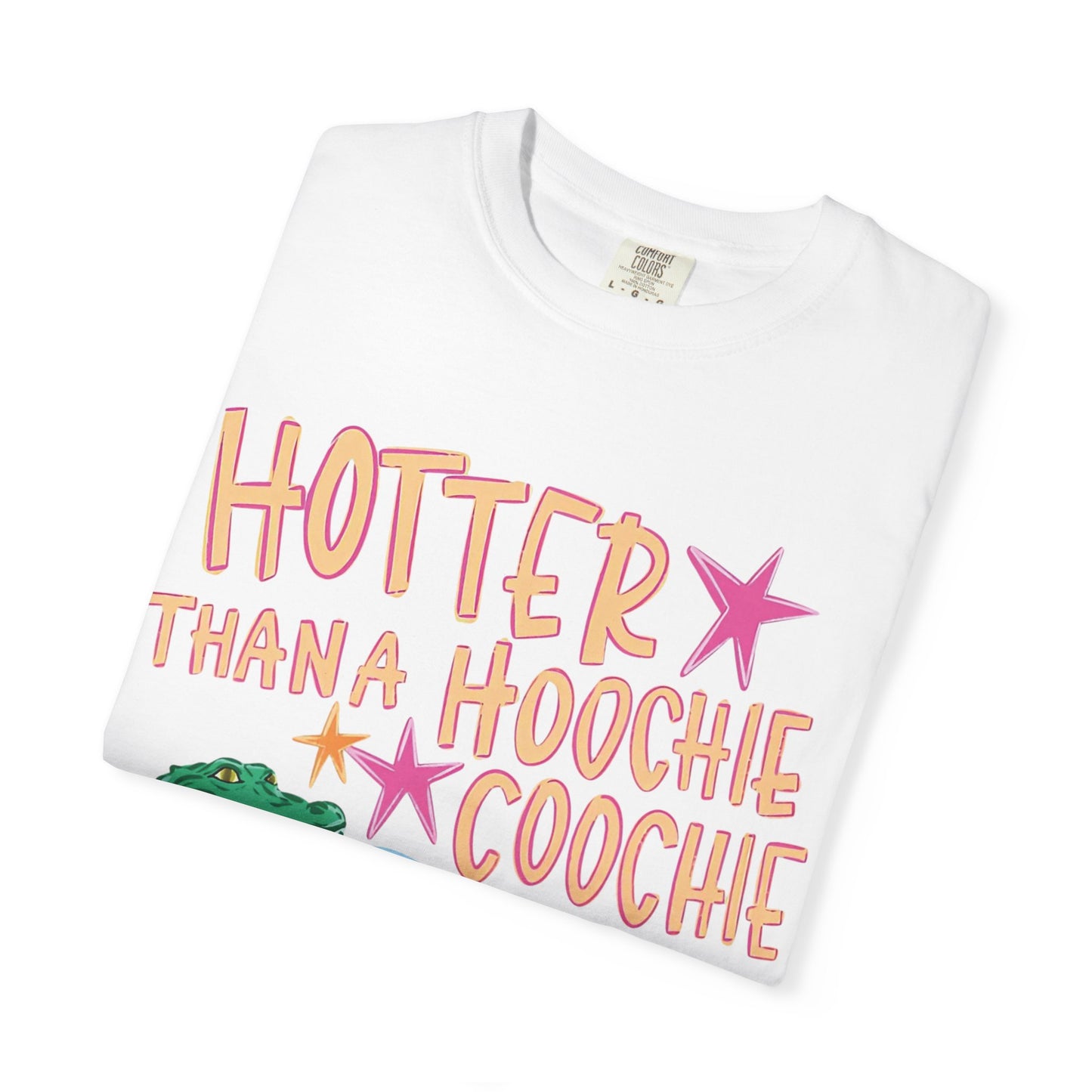 "Hotter Than a Hoochie Coochie" Alligator Pool Party Tee
