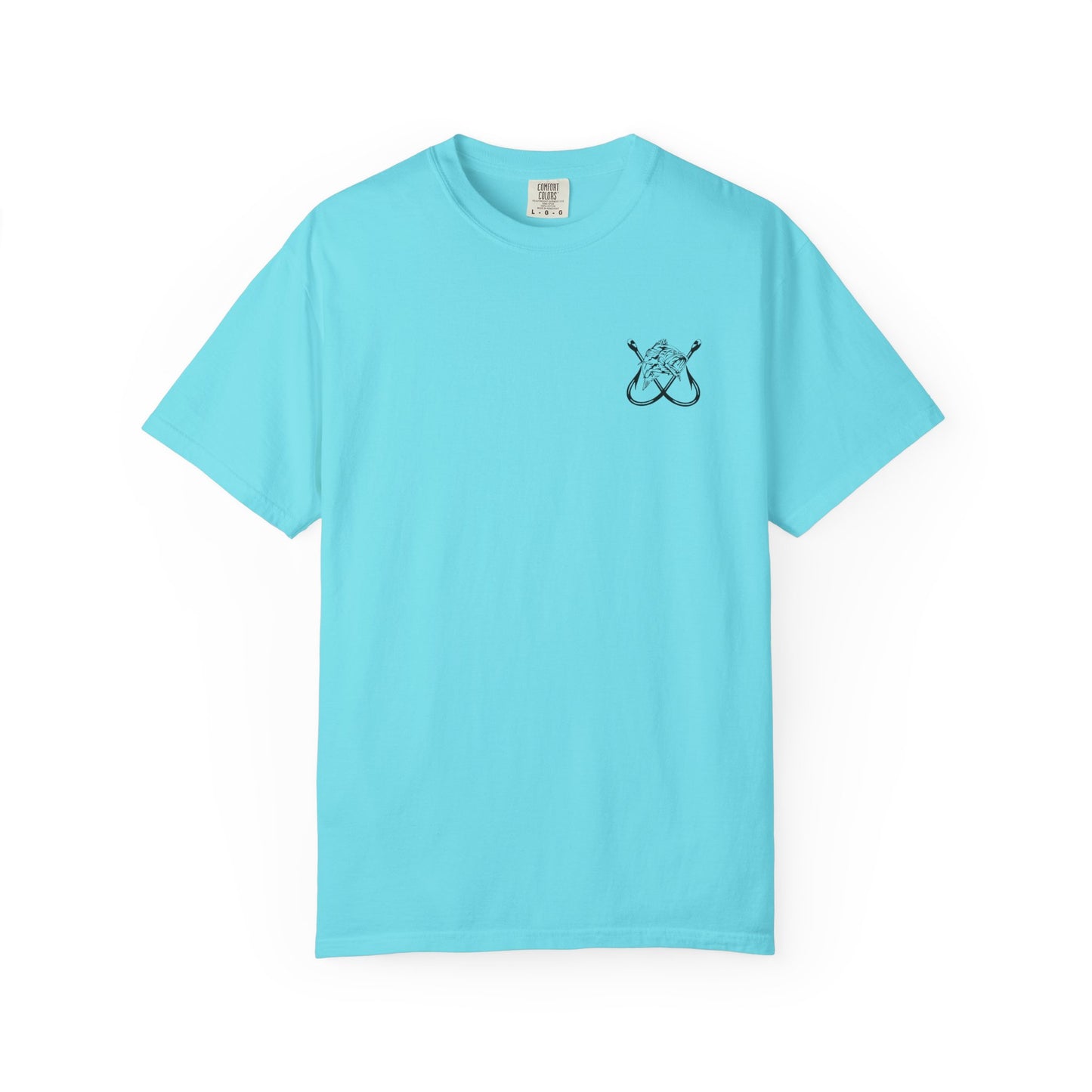 Fishing Hook Flag T-Shirt — "Bite Me" Back Graphic