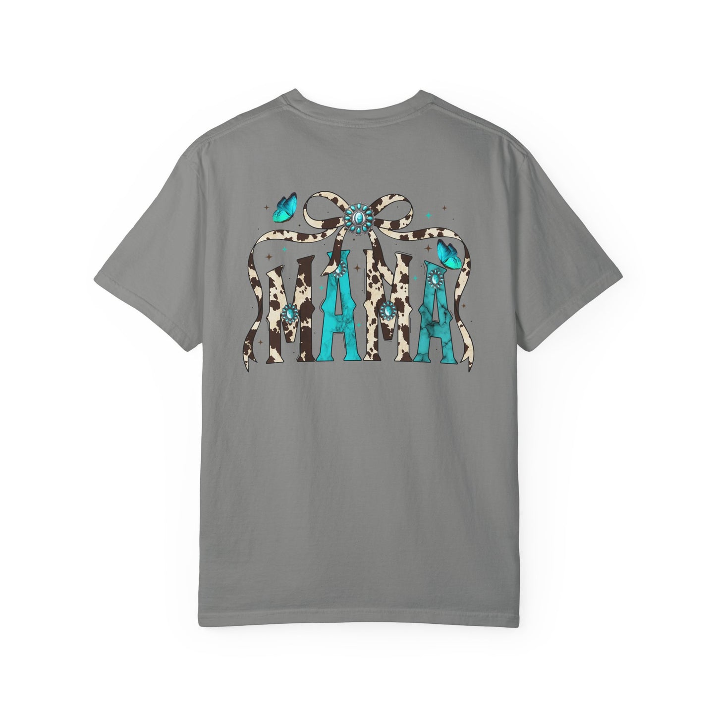 Teal Messy Hair Bun Cheetah Tee