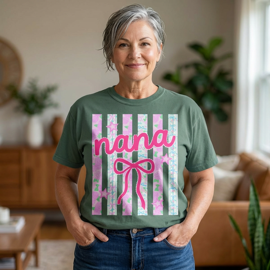 Nana Bow Stripe Tee