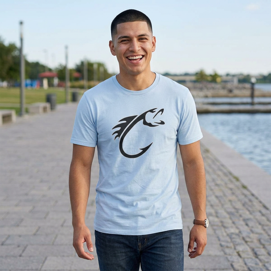 Fishing Hook Fish T-Shirt — Tribal Angler Graphic Tee