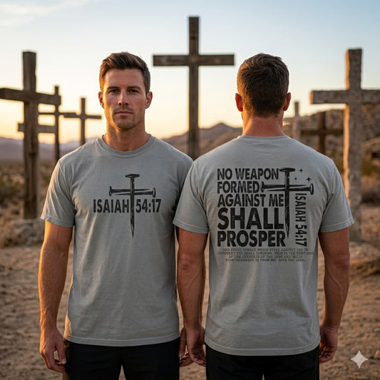 Isaiah 54:17 Faith Tee Front& Back