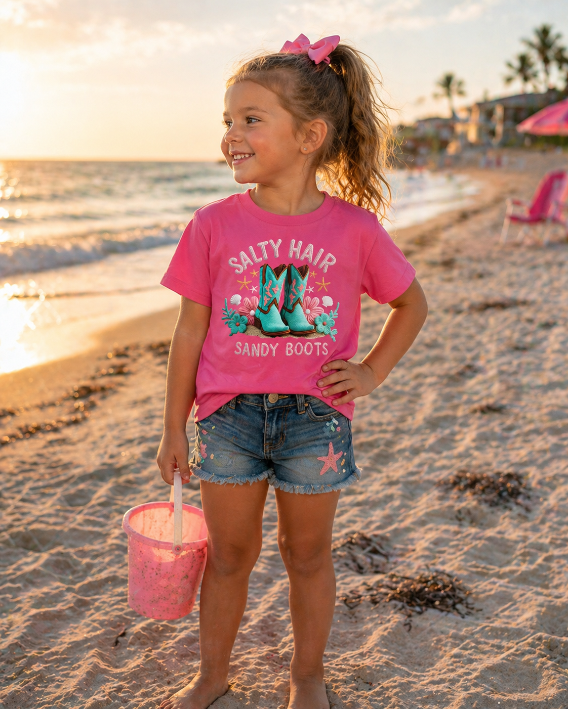 Salty Hair, Sandy Boots" Tee
