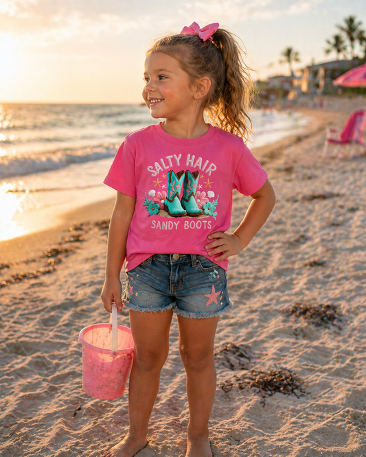 Salty Hair, Sandy Boots" Tee