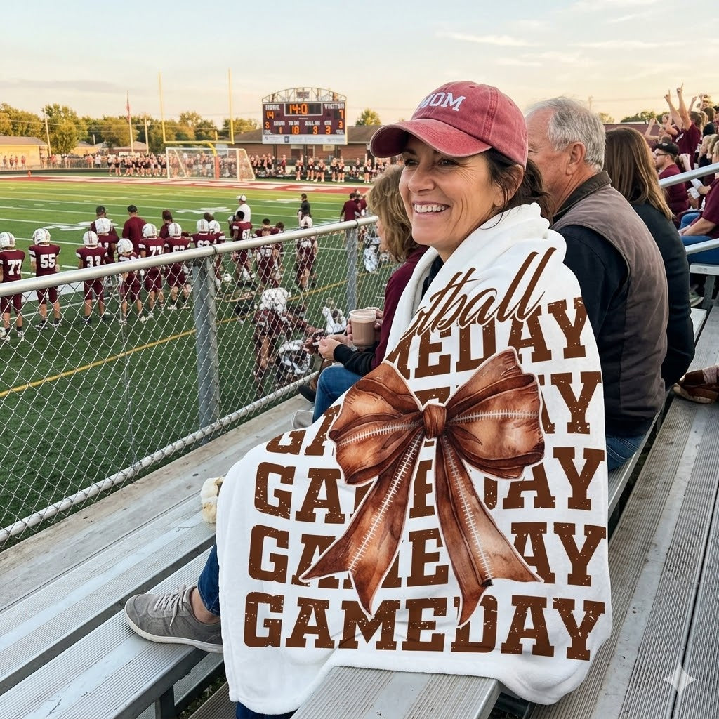 Football Gameday Velveteen Plush Blanket