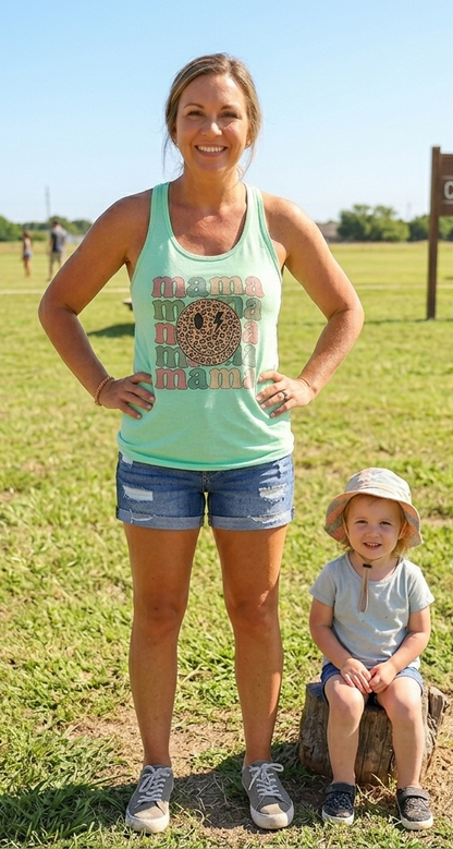 Mama Smiley Racerback Tank