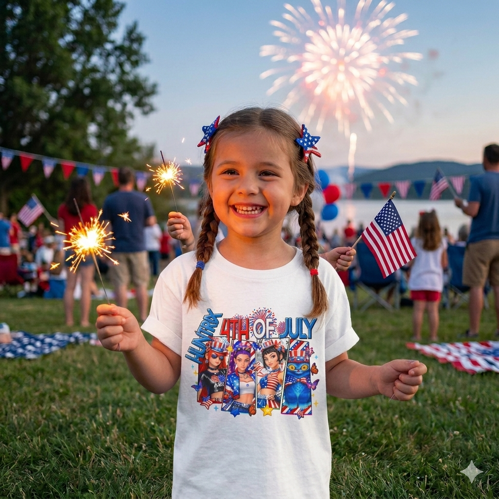 Kids 4th of July K-Pop tee