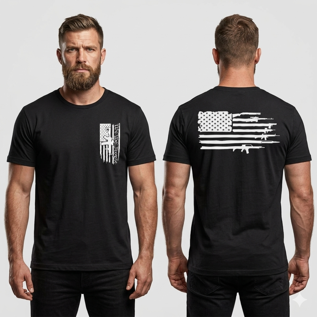 American Flag Rifle T-Shirt