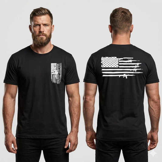 American Flag Rifle T-Shirt