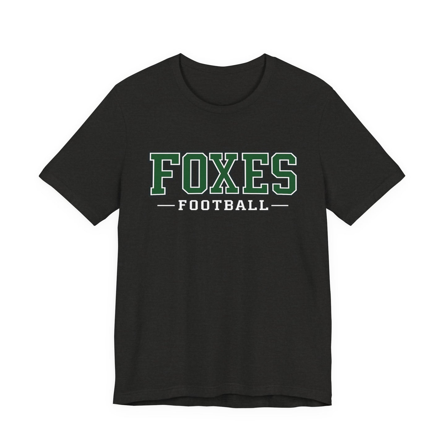 Foxes Football Tee — Green Collegiate Team Shirt