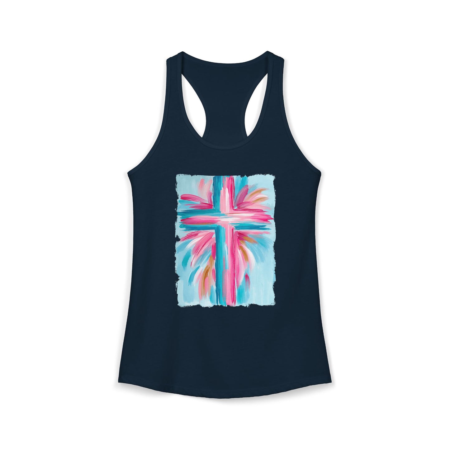 Watercolor Cross Racerback Tank