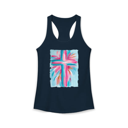 Watercolor Cross Racerback Tank
