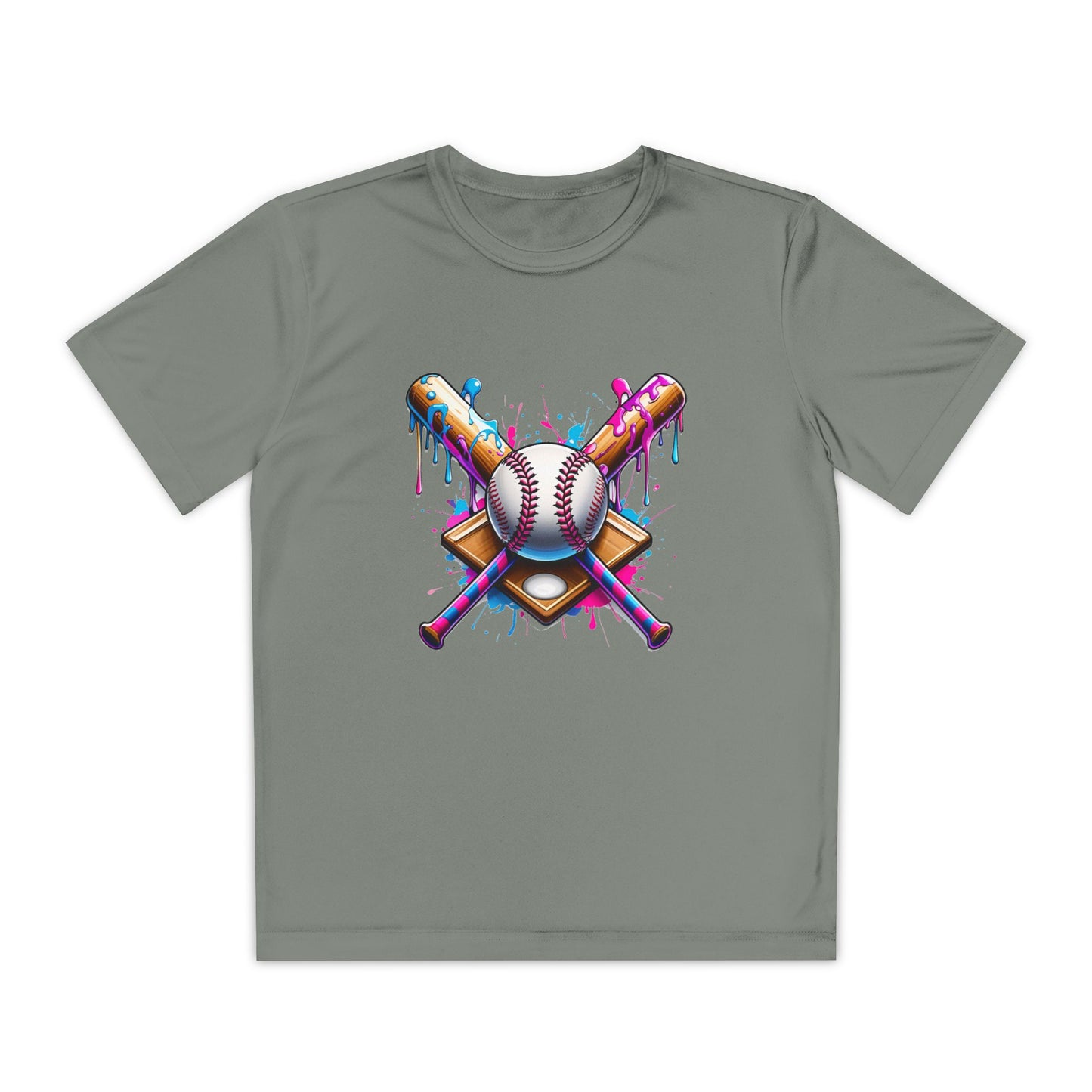 Colorful Drip Baseball Boys Tee