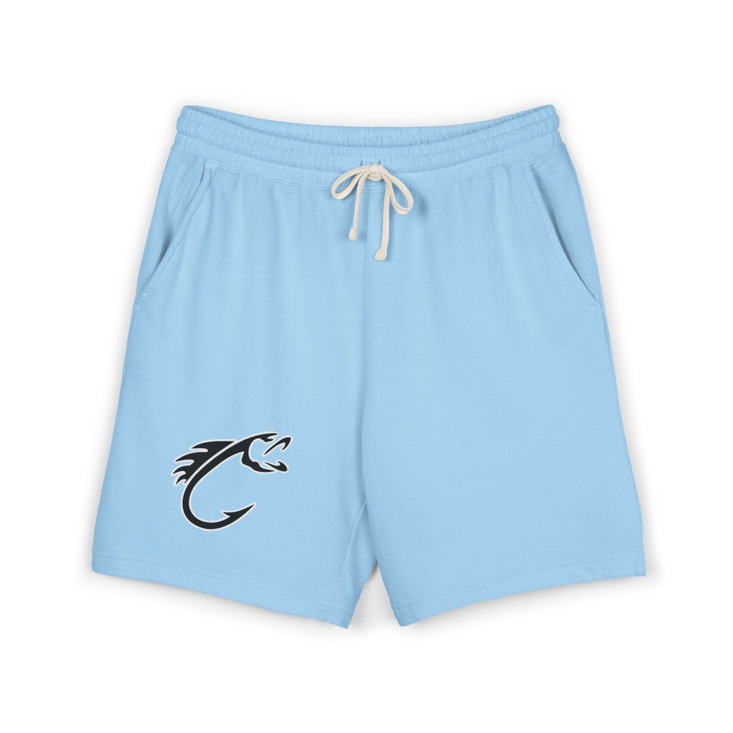 Lightweight Fleece Sweat Shorts with Fishing Hook Logo