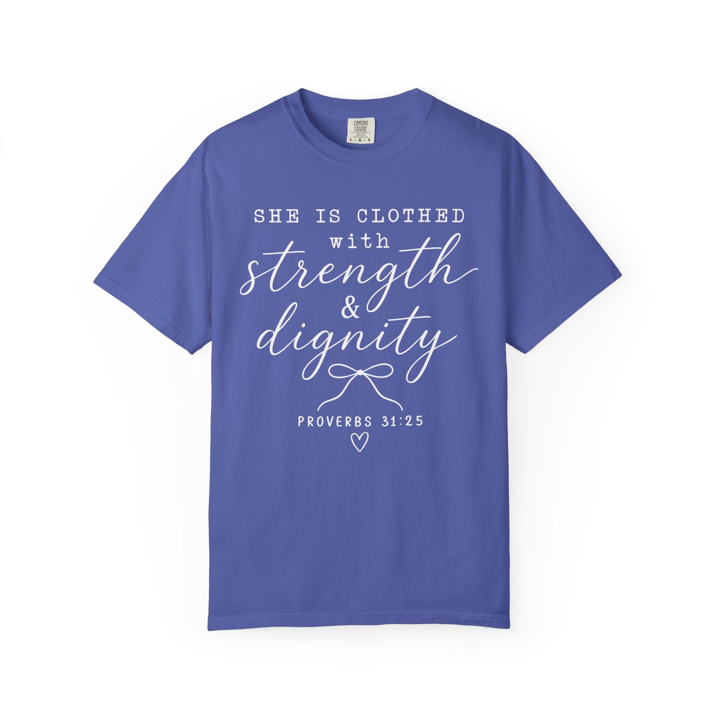 Clothed with Strength and Dignity - White Writing