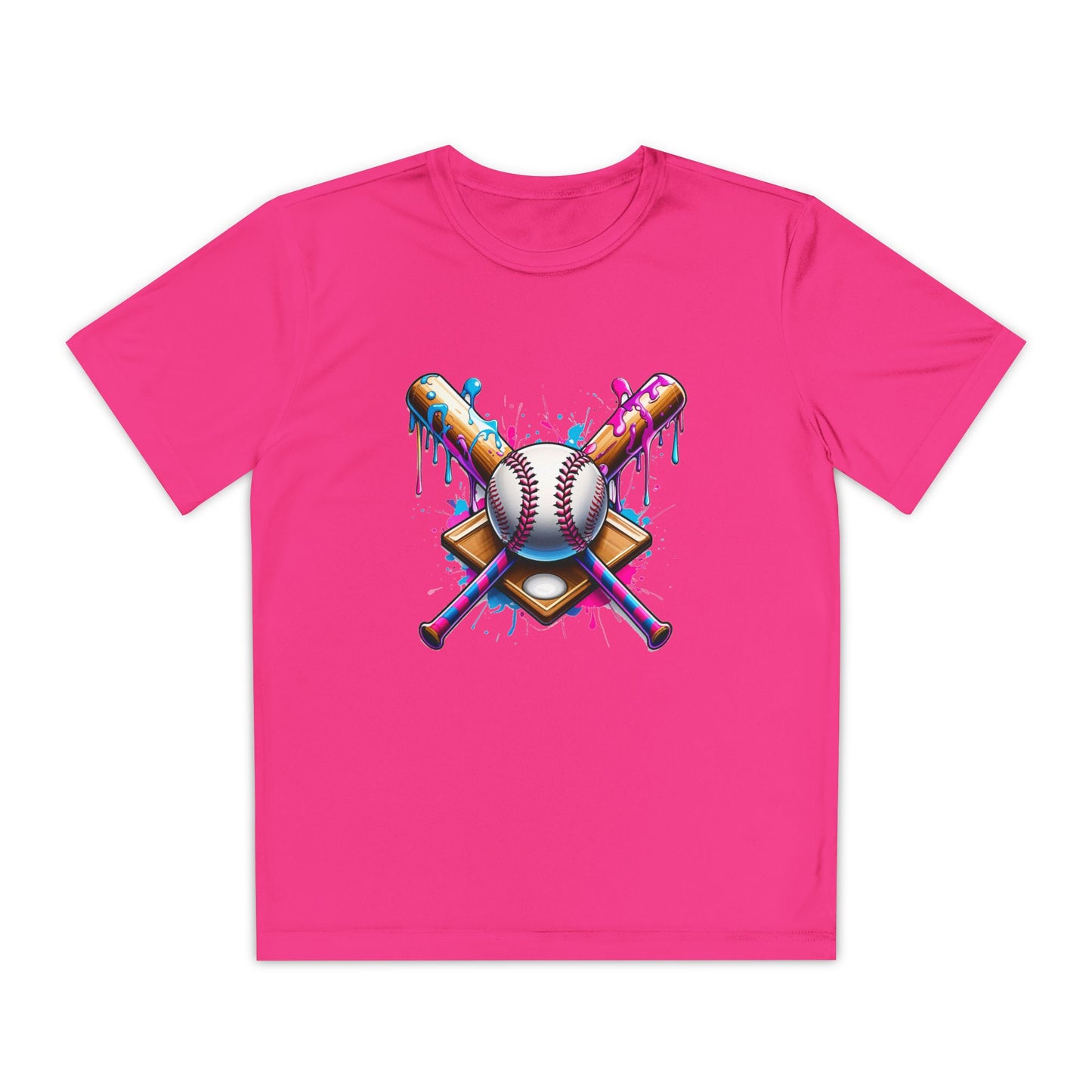 Colorful Drip Baseball Boys Tee