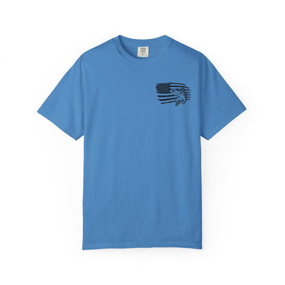 Fishing Bass T-Shirt — American Flag Bass Graphic Tee