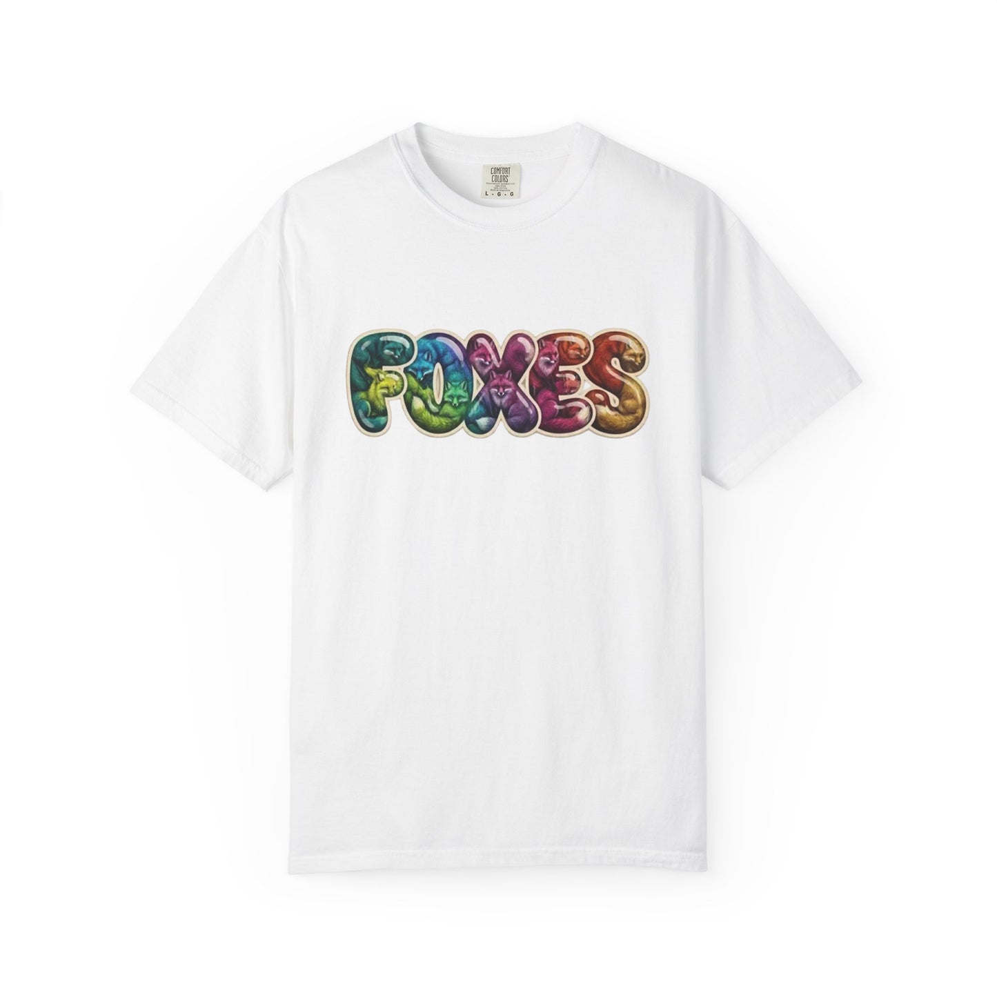 Bubble Letter Foxes Tee