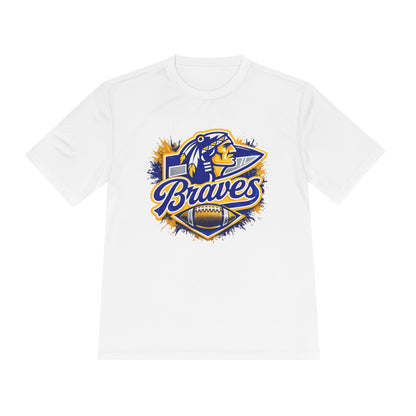 Braves Football Team Tee — Vintage Mascot Logo Moisture-Wicking Shirt